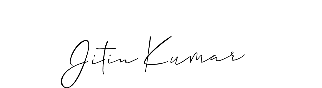 Also we have Jitin Kumar name is the best signature style. Create professional handwritten signature collection using Allison_Script autograph style. Jitin Kumar signature style 2 images and pictures png