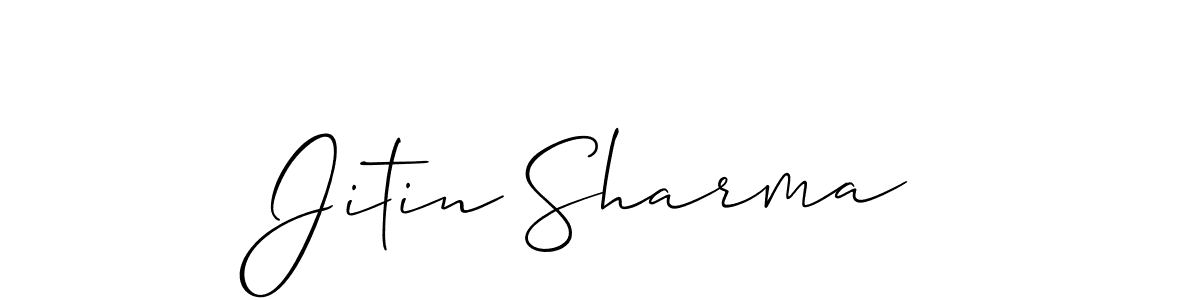 Also we have Jitin Sharma name is the best signature style. Create professional handwritten signature collection using Allison_Script autograph style. Jitin Sharma signature style 2 images and pictures png