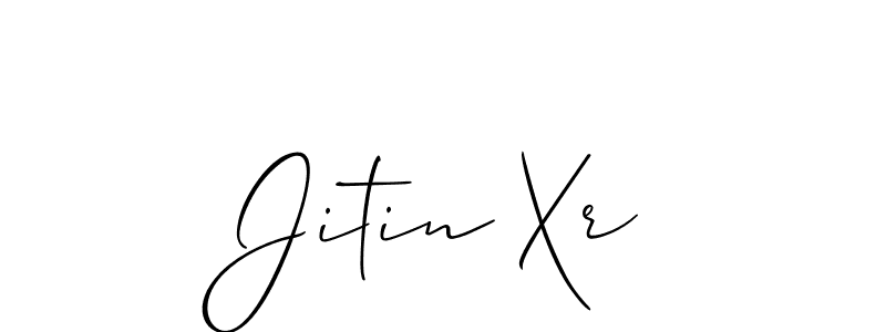 Make a beautiful signature design for name Jitin Xr. With this signature (Allison_Script) style, you can create a handwritten signature for free. Jitin Xr signature style 2 images and pictures png