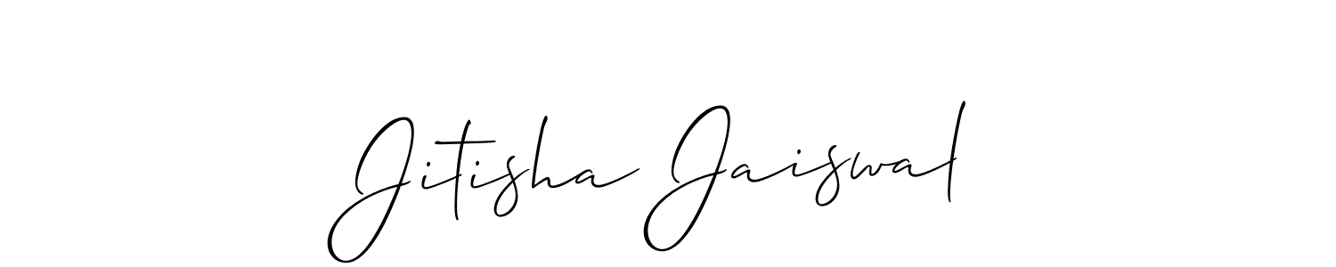 How to Draw Jitisha Jaiswal signature style? Allison_Script is a latest design signature styles for name Jitisha Jaiswal. Jitisha Jaiswal signature style 2 images and pictures png