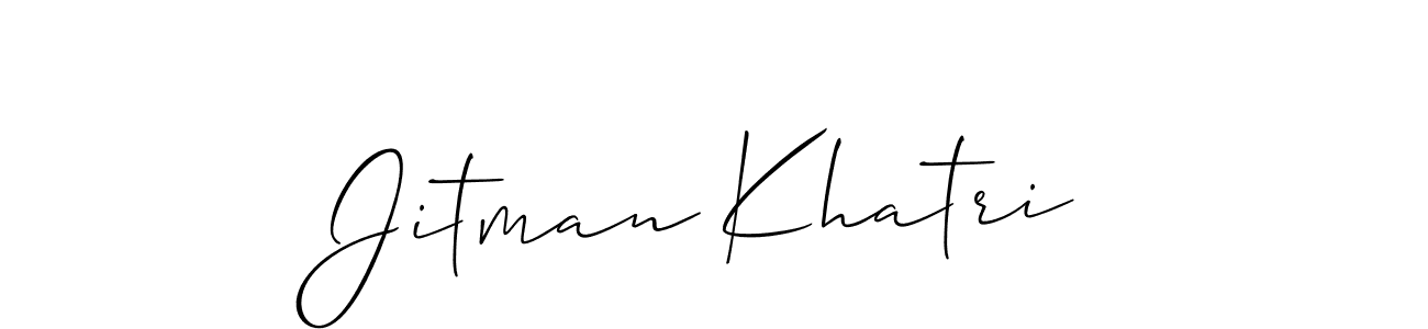 Also we have Jitman Khatri name is the best signature style. Create professional handwritten signature collection using Allison_Script autograph style. Jitman Khatri signature style 2 images and pictures png