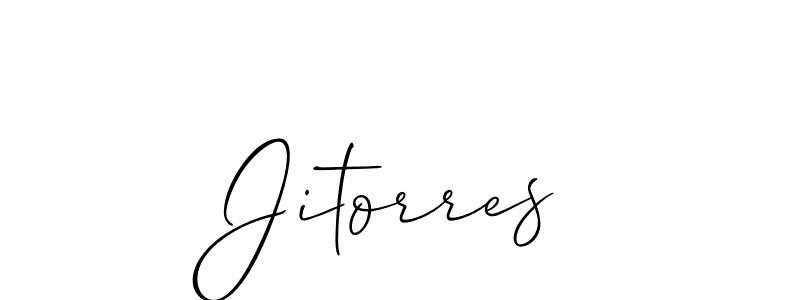 You should practise on your own different ways (Allison_Script) to write your name (Jitorres) in signature. don't let someone else do it for you. Jitorres signature style 2 images and pictures png