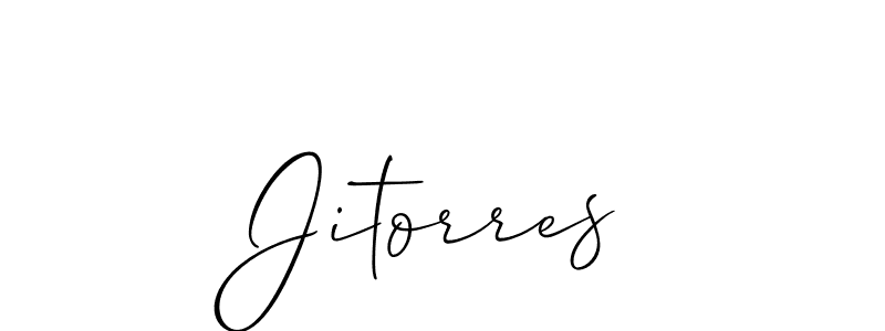 Make a beautiful signature design for name Jitorres. With this signature (Allison_Script) style, you can create a handwritten signature for free. Jitorres signature style 2 images and pictures png