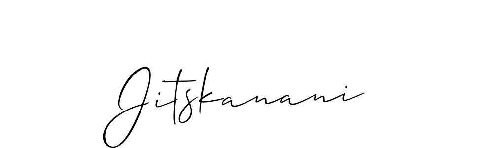 How to make Jitskanani name signature. Use Allison_Script style for creating short signs online. This is the latest handwritten sign. Jitskanani signature style 2 images and pictures png