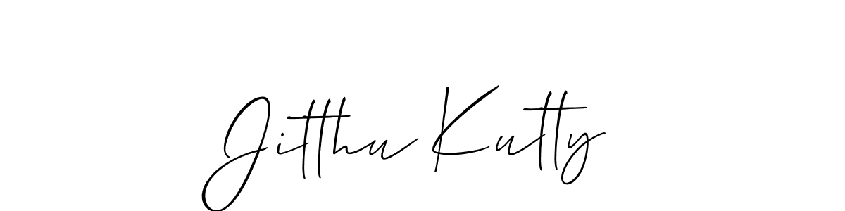 It looks lik you need a new signature style for name Jitthu Kutty. Design unique handwritten (Allison_Script) signature with our free signature maker in just a few clicks. Jitthu Kutty signature style 2 images and pictures png