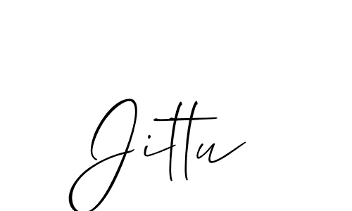 How to make Jittu signature? Allison_Script is a professional autograph style. Create handwritten signature for Jittu name. Jittu signature style 2 images and pictures png