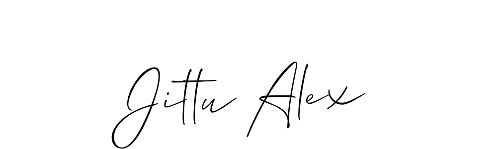 Allison_Script is a professional signature style that is perfect for those who want to add a touch of class to their signature. It is also a great choice for those who want to make their signature more unique. Get Jittu Alex name to fancy signature for free. Jittu Alex signature style 2 images and pictures png