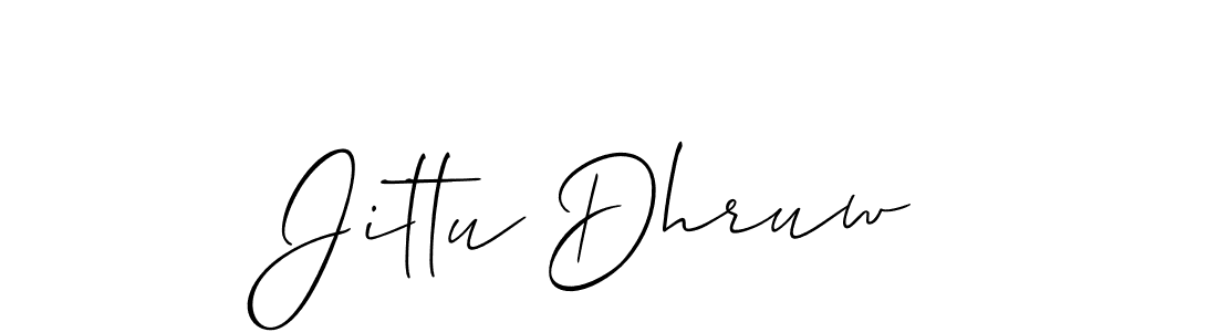 Similarly Allison_Script is the best handwritten signature design. Signature creator online .You can use it as an online autograph creator for name Jittu Dhruw. Jittu Dhruw signature style 2 images and pictures png