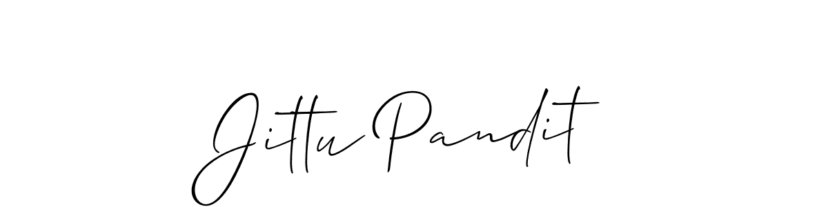 Use a signature maker to create a handwritten signature online. With this signature software, you can design (Allison_Script) your own signature for name Jittu Pandit. Jittu Pandit signature style 2 images and pictures png