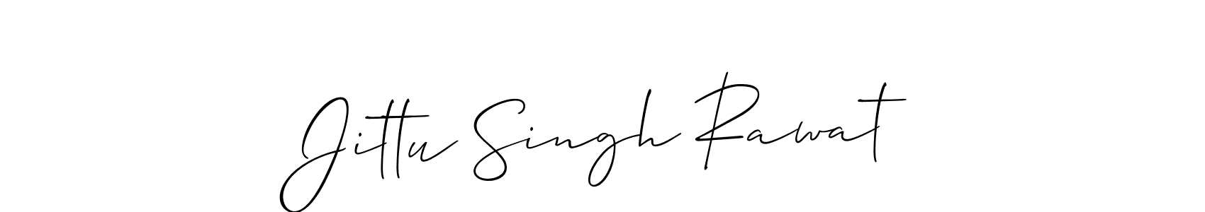 You should practise on your own different ways (Allison_Script) to write your name (Jittu Singh Rawat) in signature. don't let someone else do it for you. Jittu Singh Rawat signature style 2 images and pictures png