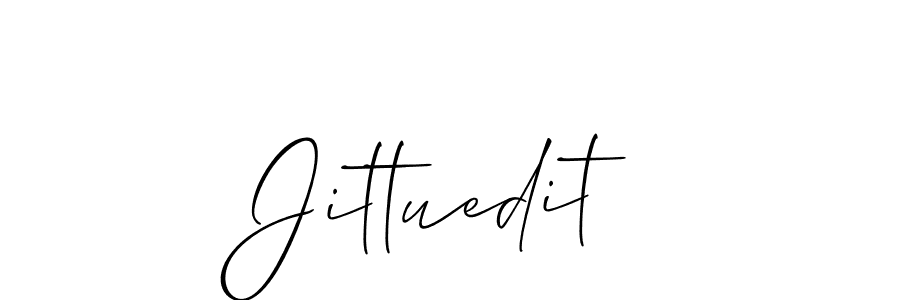 You should practise on your own different ways (Allison_Script) to write your name (Jittuedit) in signature. don't let someone else do it for you. Jittuedit signature style 2 images and pictures png