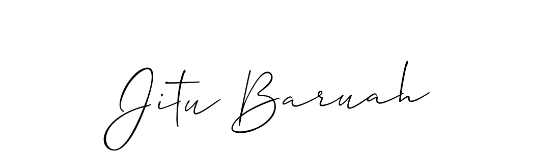 Allison_Script is a professional signature style that is perfect for those who want to add a touch of class to their signature. It is also a great choice for those who want to make their signature more unique. Get Jitu Baruah name to fancy signature for free. Jitu Baruah signature style 2 images and pictures png