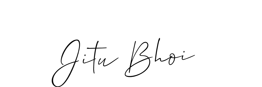 The best way (Allison_Script) to make a short signature is to pick only two or three words in your name. The name Jitu Bhoi include a total of six letters. For converting this name. Jitu Bhoi signature style 2 images and pictures png