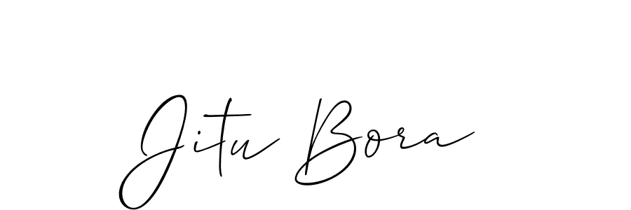 Jitu Bora stylish signature style. Best Handwritten Sign (Allison_Script) for my name. Handwritten Signature Collection Ideas for my name Jitu Bora. Jitu Bora signature style 2 images and pictures png