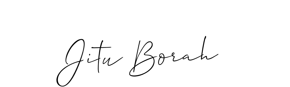 Create a beautiful signature design for name Jitu Borah. With this signature (Allison_Script) fonts, you can make a handwritten signature for free. Jitu Borah signature style 2 images and pictures png