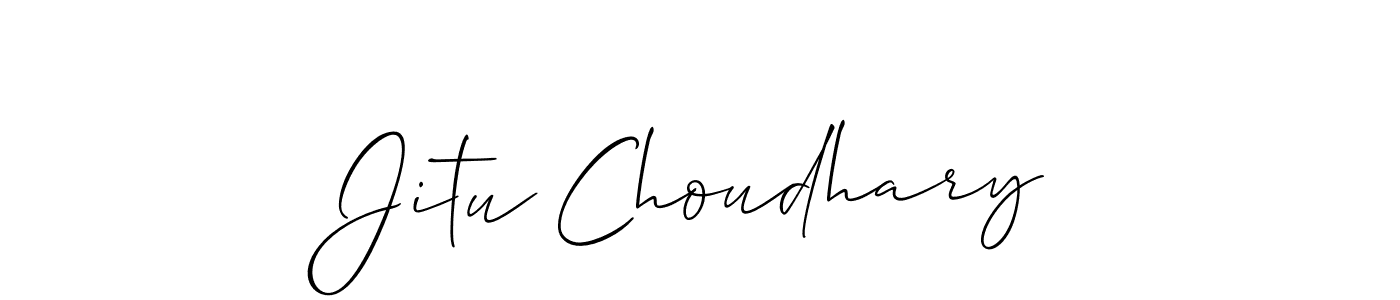 Create a beautiful signature design for name Jitu Choudhary. With this signature (Allison_Script) fonts, you can make a handwritten signature for free. Jitu Choudhary signature style 2 images and pictures png
