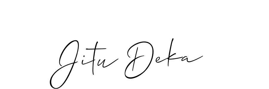 Best and Professional Signature Style for Jitu Deka. Allison_Script Best Signature Style Collection. Jitu Deka signature style 2 images and pictures png