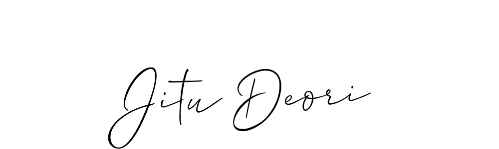 You should practise on your own different ways (Allison_Script) to write your name (Jitu Deori) in signature. don't let someone else do it for you. Jitu Deori signature style 2 images and pictures png