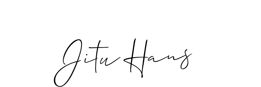 Make a short Jitu Hans signature style. Manage your documents anywhere anytime using Allison_Script. Create and add eSignatures, submit forms, share and send files easily. Jitu Hans signature style 2 images and pictures png