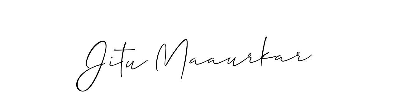 Allison_Script is a professional signature style that is perfect for those who want to add a touch of class to their signature. It is also a great choice for those who want to make their signature more unique. Get Jitu Maaurkar name to fancy signature for free. Jitu Maaurkar signature style 2 images and pictures png
