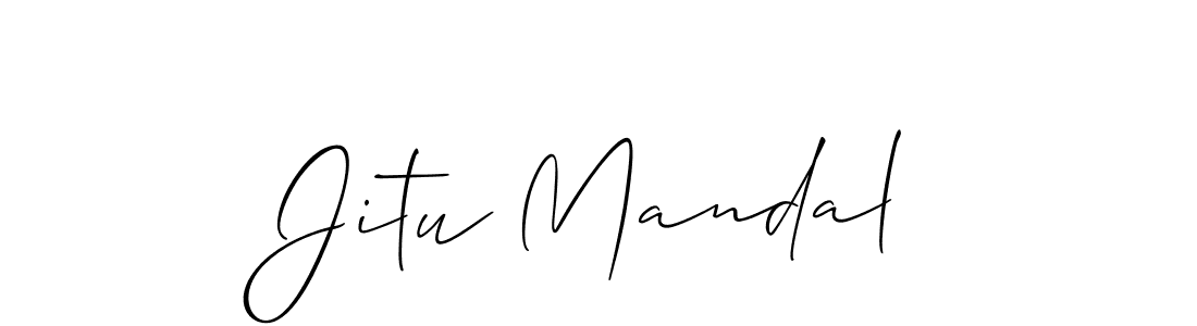 Use a signature maker to create a handwritten signature online. With this signature software, you can design (Allison_Script) your own signature for name Jitu Mandal. Jitu Mandal signature style 2 images and pictures png