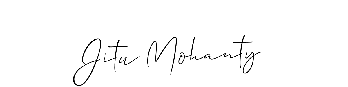 Create a beautiful signature design for name Jitu Mohanty. With this signature (Allison_Script) fonts, you can make a handwritten signature for free. Jitu Mohanty signature style 2 images and pictures png