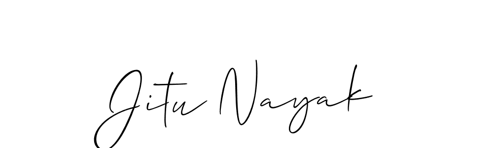 Design your own signature with our free online signature maker. With this signature software, you can create a handwritten (Allison_Script) signature for name Jitu Nayak. Jitu Nayak signature style 2 images and pictures png