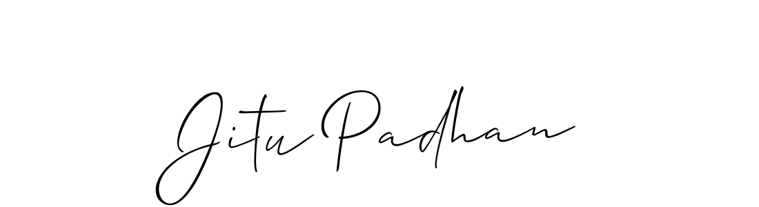 Also You can easily find your signature by using the search form. We will create Jitu Padhan name handwritten signature images for you free of cost using Allison_Script sign style. Jitu Padhan signature style 2 images and pictures png