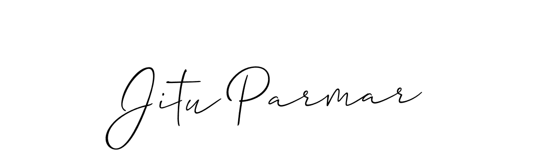 Also we have Jitu Parmar name is the best signature style. Create professional handwritten signature collection using Allison_Script autograph style. Jitu Parmar signature style 2 images and pictures png