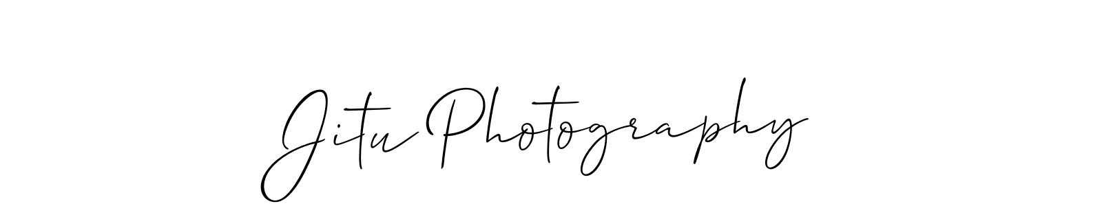 Use a signature maker to create a handwritten signature online. With this signature software, you can design (Allison_Script) your own signature for name Jitu Photography. Jitu Photography signature style 2 images and pictures png