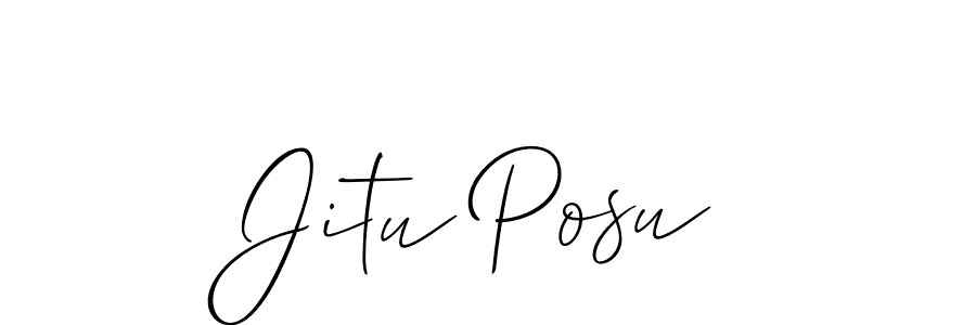 How to Draw Jitu Posu signature style? Allison_Script is a latest design signature styles for name Jitu Posu. Jitu Posu signature style 2 images and pictures png