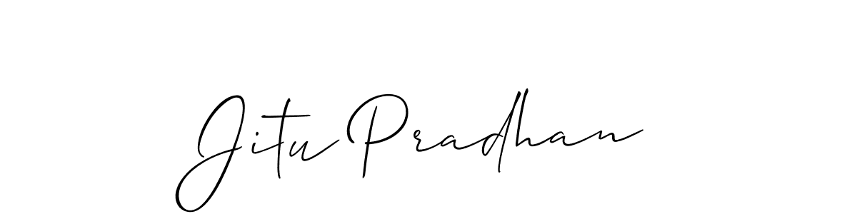 The best way (Allison_Script) to make a short signature is to pick only two or three words in your name. The name Jitu Pradhan include a total of six letters. For converting this name. Jitu Pradhan signature style 2 images and pictures png