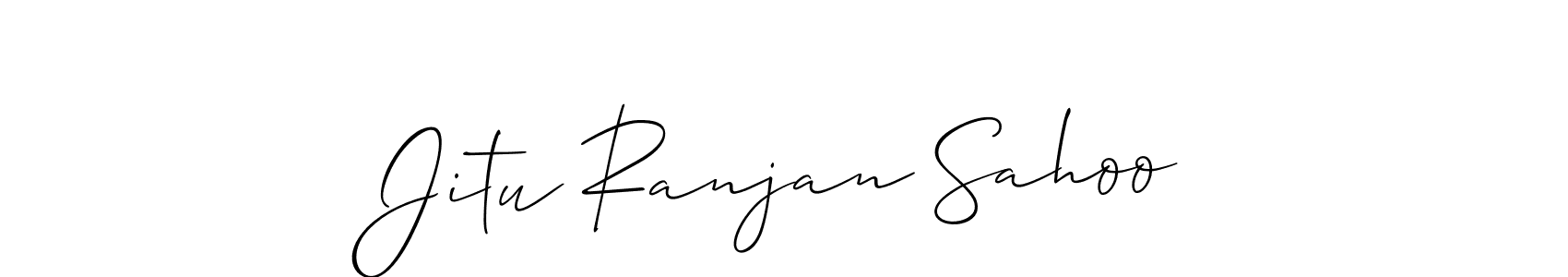 Make a beautiful signature design for name Jitu Ranjan Sahoo. With this signature (Allison_Script) style, you can create a handwritten signature for free. Jitu Ranjan Sahoo signature style 2 images and pictures png
