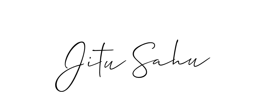 Allison_Script is a professional signature style that is perfect for those who want to add a touch of class to their signature. It is also a great choice for those who want to make their signature more unique. Get Jitu Sahu name to fancy signature for free. Jitu Sahu signature style 2 images and pictures png