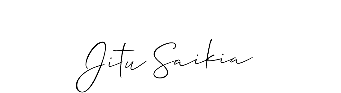 Jitu Saikia stylish signature style. Best Handwritten Sign (Allison_Script) for my name. Handwritten Signature Collection Ideas for my name Jitu Saikia. Jitu Saikia signature style 2 images and pictures png