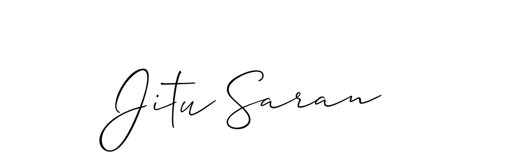 You should practise on your own different ways (Allison_Script) to write your name (Jitu Saran) in signature. don't let someone else do it for you. Jitu Saran signature style 2 images and pictures png