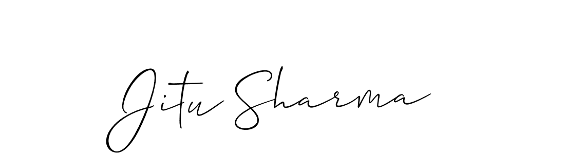 Also You can easily find your signature by using the search form. We will create Jitu Sharma name handwritten signature images for you free of cost using Allison_Script sign style. Jitu Sharma signature style 2 images and pictures png