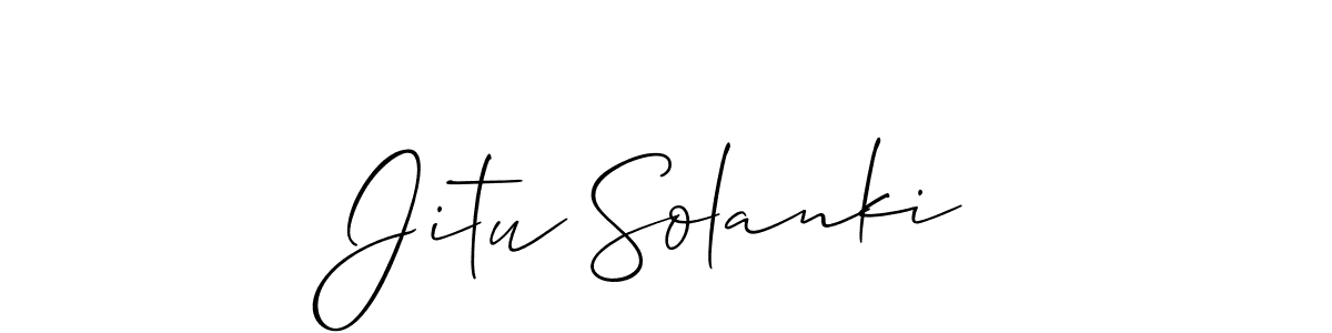 How to make Jitu Solanki signature? Allison_Script is a professional autograph style. Create handwritten signature for Jitu Solanki name. Jitu Solanki signature style 2 images and pictures png