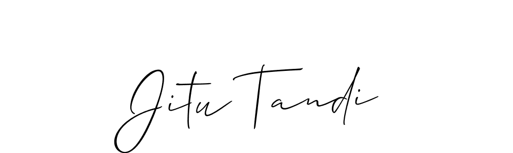 How to make Jitu Tandi signature? Allison_Script is a professional autograph style. Create handwritten signature for Jitu Tandi name. Jitu Tandi signature style 2 images and pictures png