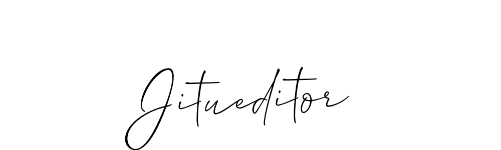 How to make Jitueditor signature? Allison_Script is a professional autograph style. Create handwritten signature for Jitueditor name. Jitueditor signature style 2 images and pictures png