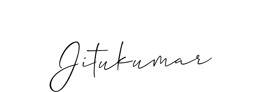 Design your own signature with our free online signature maker. With this signature software, you can create a handwritten (Allison_Script) signature for name Jitukumar. Jitukumar signature style 2 images and pictures png