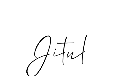 Jitul stylish signature style. Best Handwritten Sign (Allison_Script) for my name. Handwritten Signature Collection Ideas for my name Jitul. Jitul signature style 2 images and pictures png