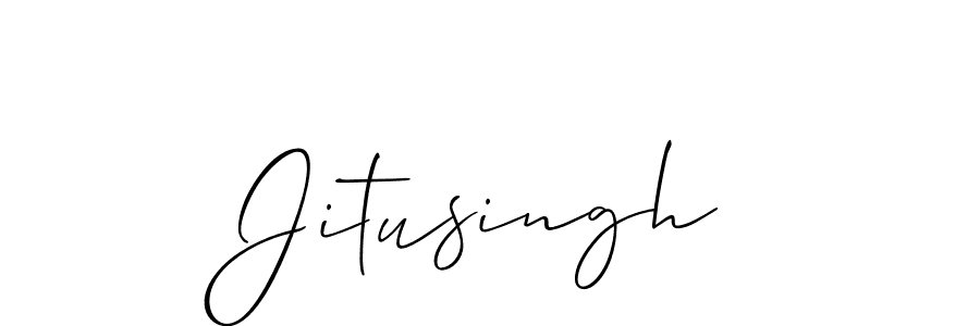 Design your own signature with our free online signature maker. With this signature software, you can create a handwritten (Allison_Script) signature for name Jitusingh. Jitusingh signature style 2 images and pictures png