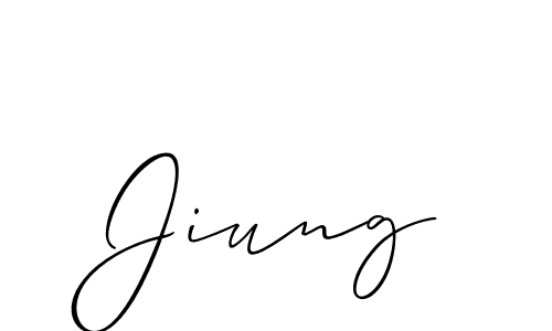 How to make Jiung signature? Allison_Script is a professional autograph style. Create handwritten signature for Jiung name. Jiung signature style 2 images and pictures png