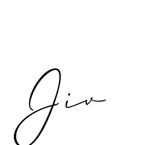 Best and Professional Signature Style for Jiv. Allison_Script Best Signature Style Collection. Jiv signature style 2 images and pictures png