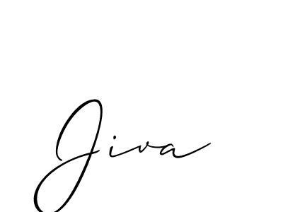 Create a beautiful signature design for name Jiva. With this signature (Allison_Script) fonts, you can make a handwritten signature for free. Jiva signature style 2 images and pictures png