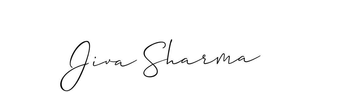 The best way (Allison_Script) to make a short signature is to pick only two or three words in your name. The name Jiva Sharma include a total of six letters. For converting this name. Jiva Sharma signature style 2 images and pictures png