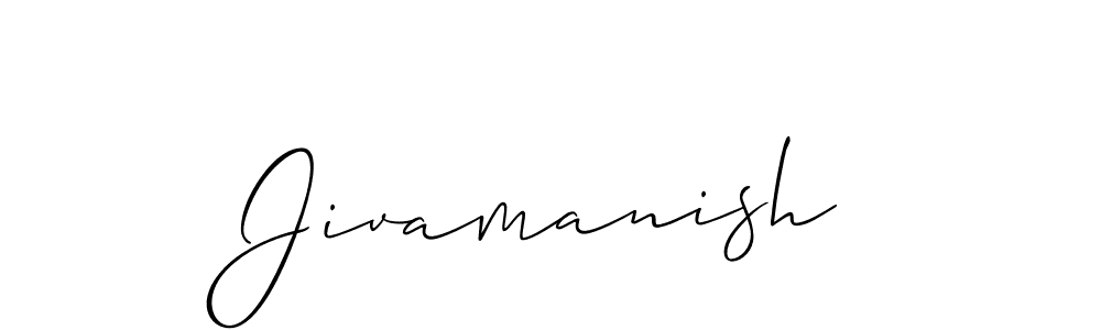 It looks lik you need a new signature style for name Jivamanish. Design unique handwritten (Allison_Script) signature with our free signature maker in just a few clicks. Jivamanish signature style 2 images and pictures png
