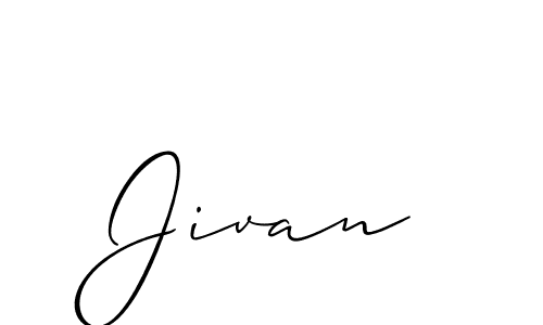 How to Draw Jivan signature style? Allison_Script is a latest design signature styles for name Jivan. Jivan signature style 2 images and pictures png