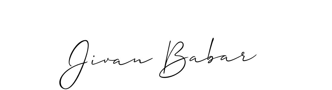 This is the best signature style for the Jivan Babar name. Also you like these signature font (Allison_Script). Mix name signature. Jivan Babar signature style 2 images and pictures png